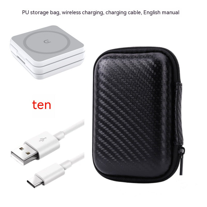 Folding Three-In-One Wireless Charger Portable Magnetic Suction