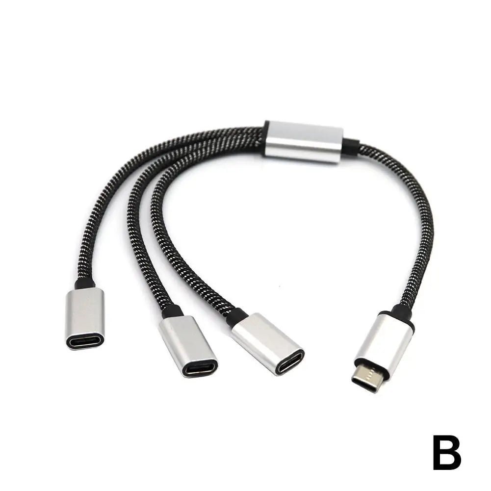 2/3 Port Multi USB Hub Extensions Type C Hub USB Splitter Fast Data Transmission OTG Adapter for PC Laptop Pro