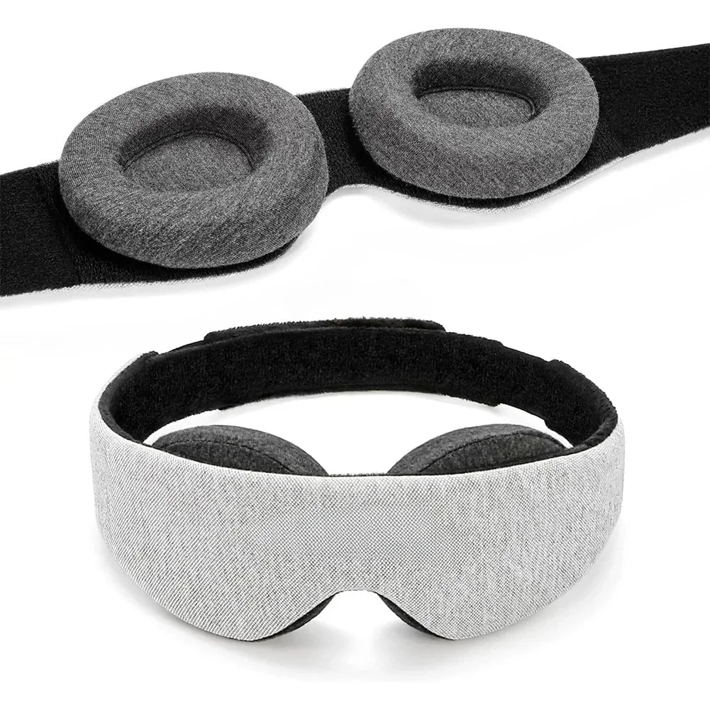 3D Sleep Mask 100% Light Blocking Eye Patch Zero Eye Pressure Blindfold for Travel Office Napping Meditation Shift Work