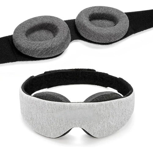 3D Sleep Mask 100% Light Blocking Eye Patch Zero Eye Pressure Blindfold for Travel Office Napping Meditation Shift Work