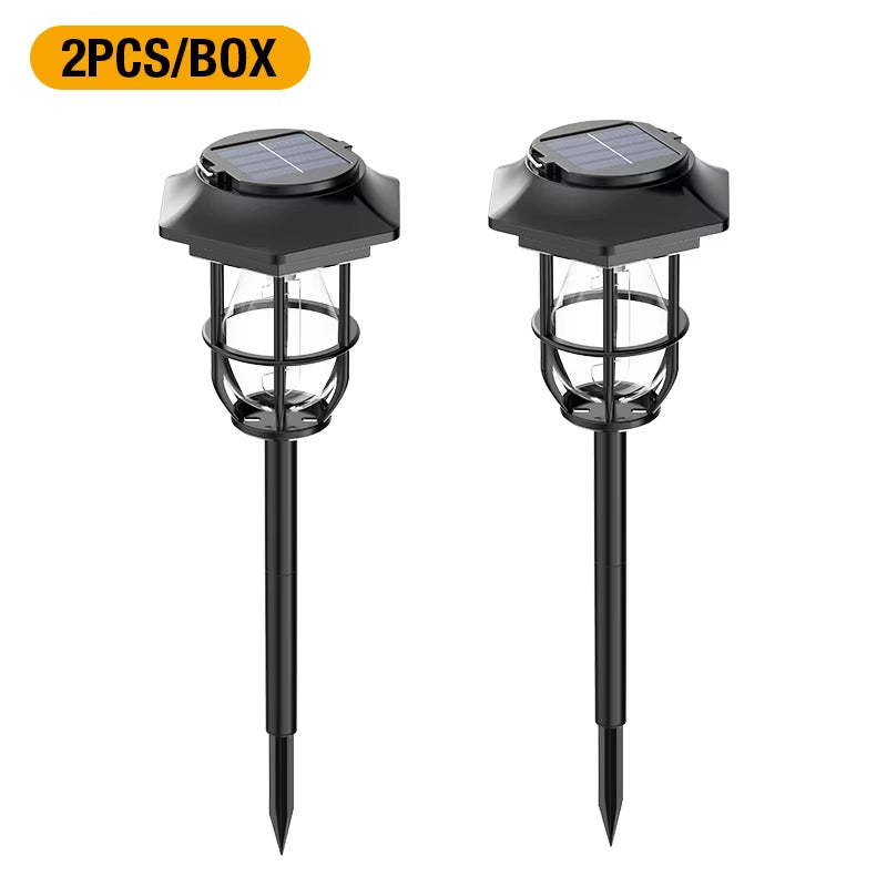 Solar Courtyard Lights, Outdoor Landscape Lighting, Automatic Sensing Tungsten Filament Lights, Garden Floor Lights, Lawn Lights