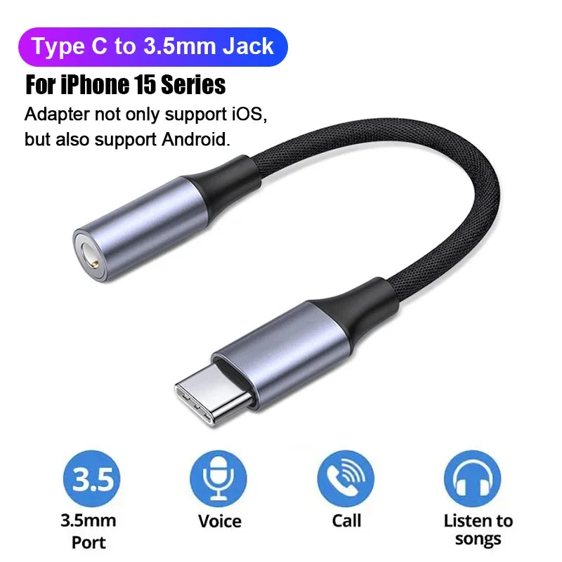 USB Type C Splitter for iPhones 15 USB C or Samsung S23 Ultra