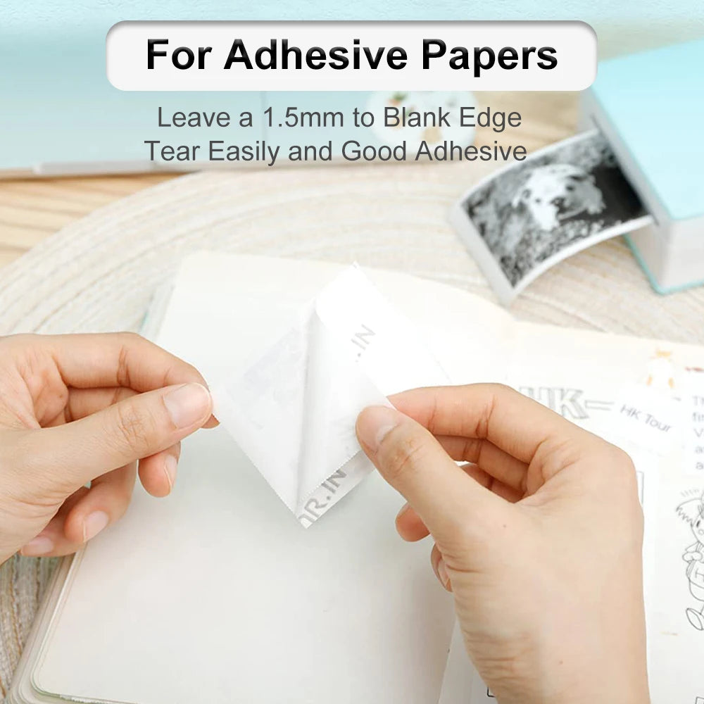 M02/M02Pro Thermal Sticker Paper Sticky Colorful Label Sticker Self-Adhesive Label Rolls Width 50/53Mm Phomemo Thermal Papers