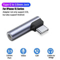USB Type C Splitter for iPhones 15 USB C or Samsung S23 Ultra