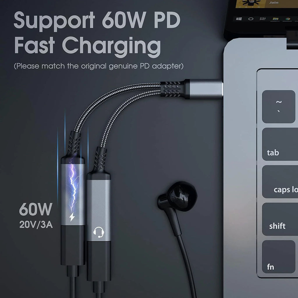 USB Type C Splitter for iPhones 15 USB C or Samsung S23 Ultra