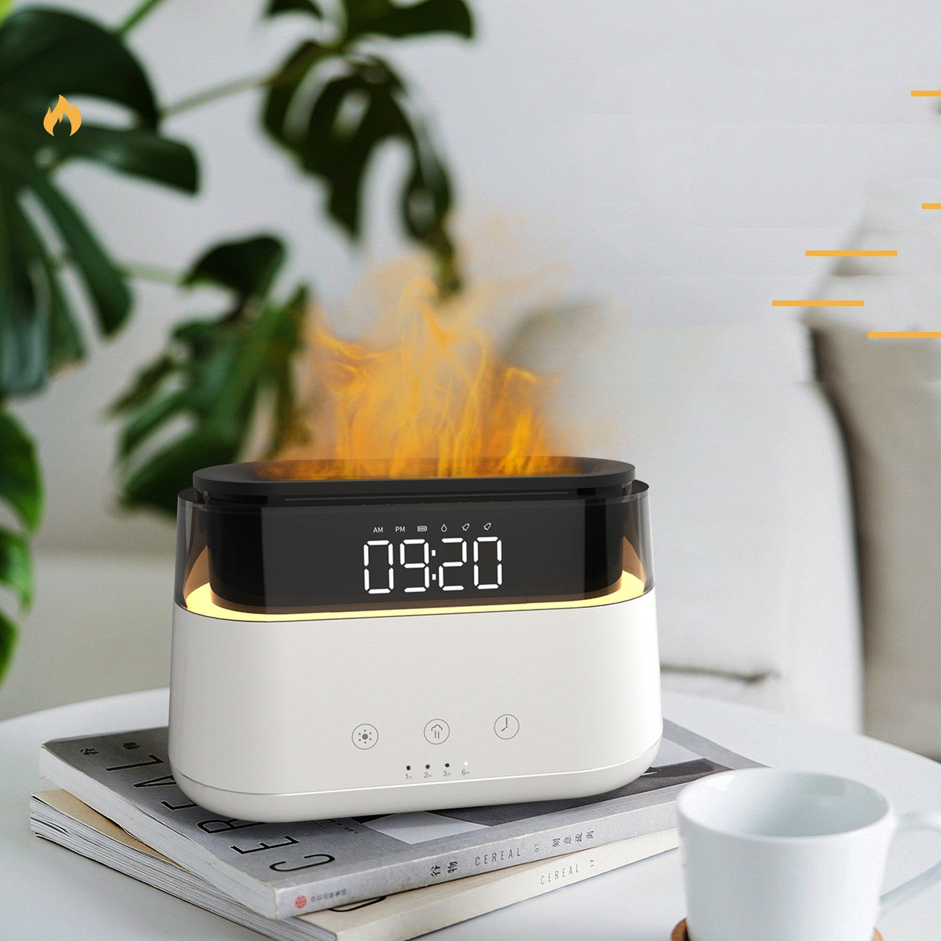 Flame Humidifier with Clock Bedroom of Intelligent Timed Fragrance Spraying Machine for Home Use
