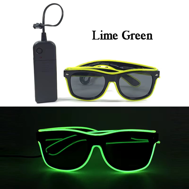 Led Luminous Glasses Bar Masquerade Concert Rave Goggles Rainbow Space Robot Futuristic Led DJ LIGHT Glasses Star Y2K Glasses
