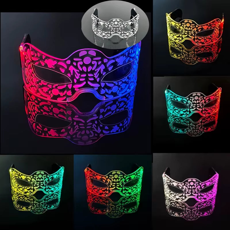 Led Luminous Glasses Bar Masquerade Concert Rave Goggles Rainbow Space Robot Futuristic Led DJ LIGHT Glasses Star Y2K Glasses