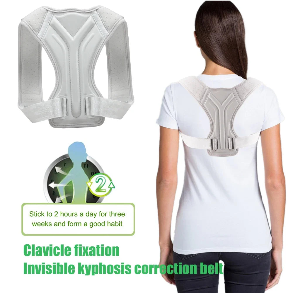 Posture Corrector Unisex Adjustable for Clavicle Support Providing Pain Relief for Neck Back Shoulder Reshape Your Body 1PC