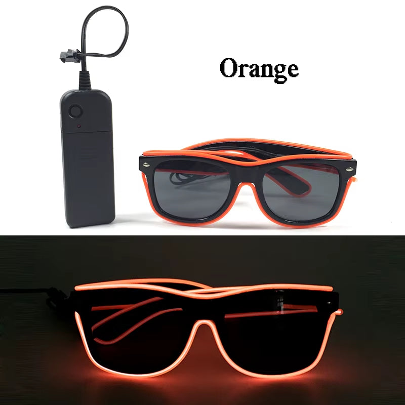 Led Luminous Glasses Bar Masquerade Concert Rave Goggles Rainbow Space Robot Futuristic Led DJ LIGHT Glasses Star Y2K Glasses