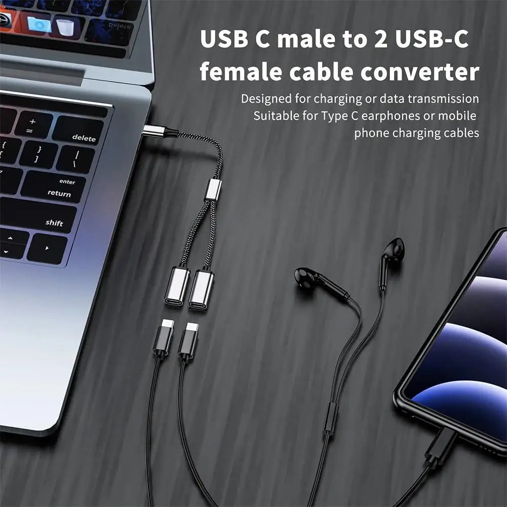 2/3 Port Multi USB Hub Extensions Type C Hub USB Splitter Fast Data Transmission OTG Adapter for PC Laptop Pro