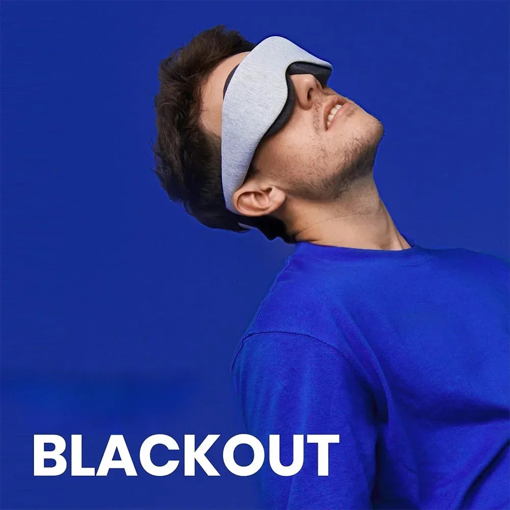 3D Sleep Mask 100% Light Blocking Eye Patch Zero Eye Pressure Blindfold for Travel Office Napping Meditation Shift Work