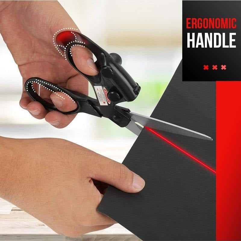 Professional Laser Guided Scissors for Home Crafts Wrapping Gifts Fabric Sewing Cut Straight Fast Scissor Shear