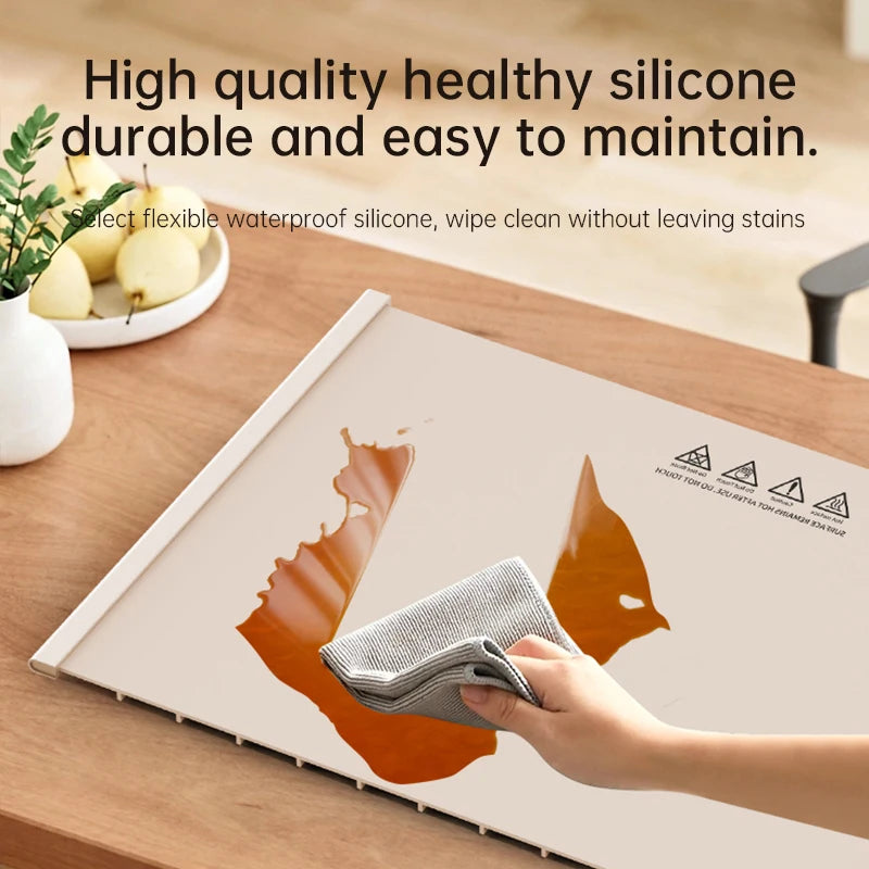 Electric Warming Tray Food Warmer Plate Foldable Portable Smart Food Fast Heating Mat Electric Warming Tray with 8 Tem Setting