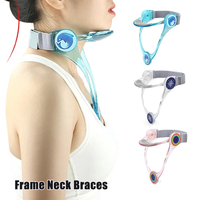 Posture Corrector Fixation Foldable PC TPU Adjustable Support Frame Neck Braces Prevent Head Low Double Chin Neck Forward Tilt