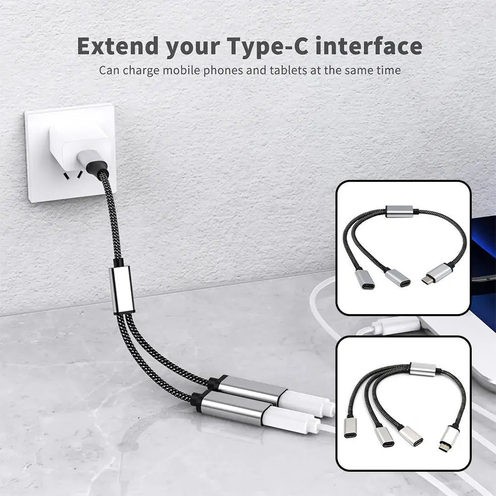 2/3 Port Multi USB Hub Extensions Type C Hub USB Splitter Fast Data Transmission OTG Adapter for PC Laptop Pro