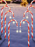 Enchanting Christmas Classic Solar Cane Light - Candy Light for Festive Parties and Courtyard Ambiance