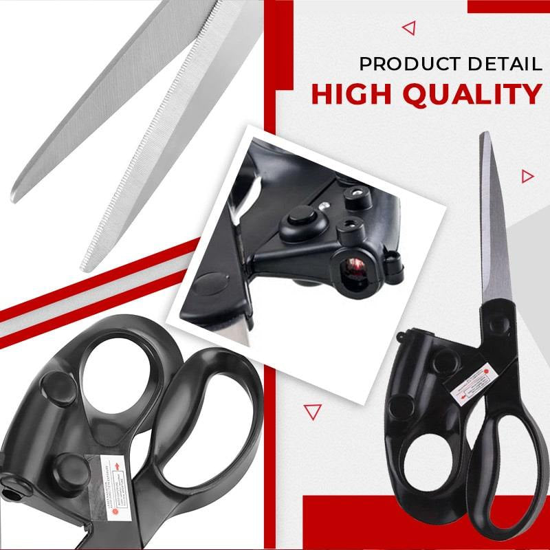 Professional Laser Guided Scissors for Home Crafts Wrapping Gifts Fabric Sewing Cut Straight Fast Scissor Shear