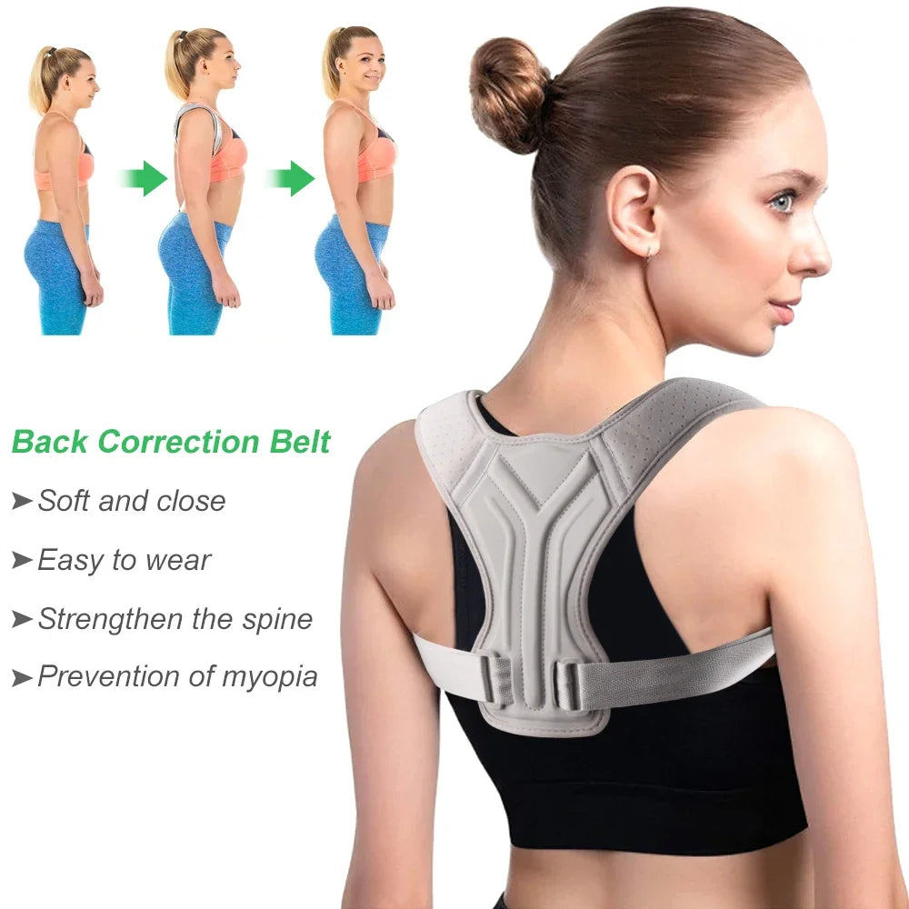 Posture Corrector Unisex Adjustable for Clavicle Support Providing Pain Relief for Neck Back Shoulder Reshape Your Body 1PC