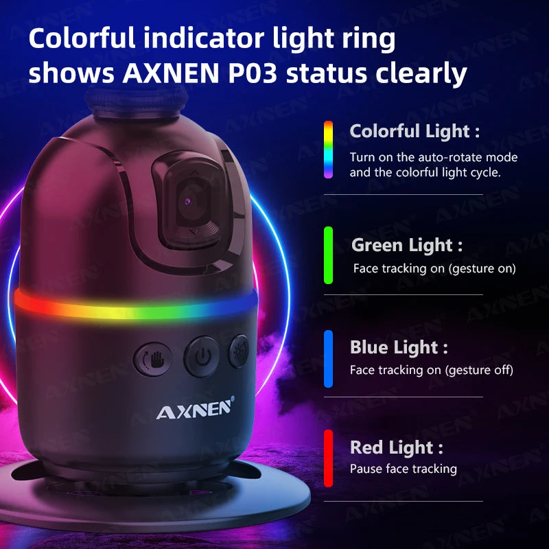 AI P03 Smart Gimbal 360 Auto Face Tracking All-In-One Rotation for Smartphone / Cameras / Action Cam Video Vlog Recording