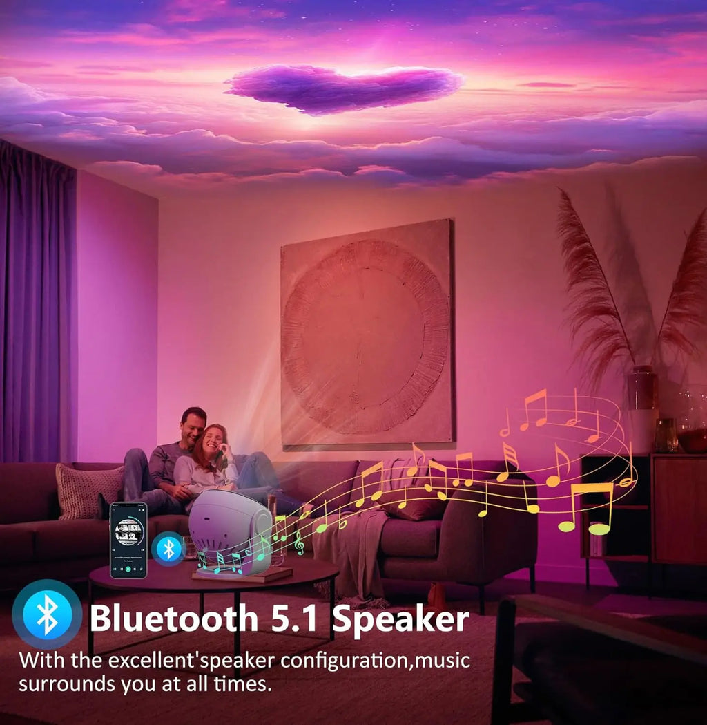 13-In-1 Star Projector Pro 360° Rotating HD Galaxy Projector Pro, with Remote Control White Noise Function, Bluetooth Speaker