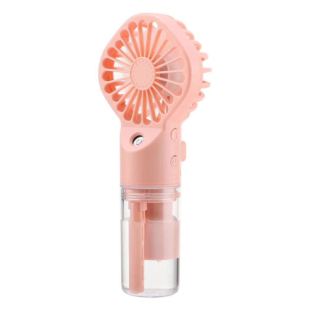 Handheld Spray Fan USB Personal Summer Cooling Fan Humidifiers Spray Hydration Fan 4 Speed Standing Fan for Camping Outdoor