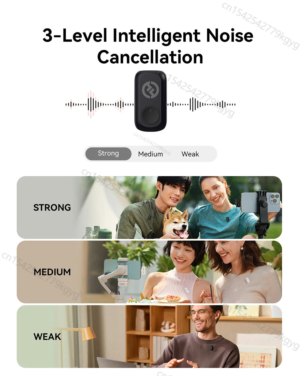 LARK A1 Wireless Noise Cancellation Microphone for iPhone, Android, Youtube, TikTok, Vlogging, Podcast