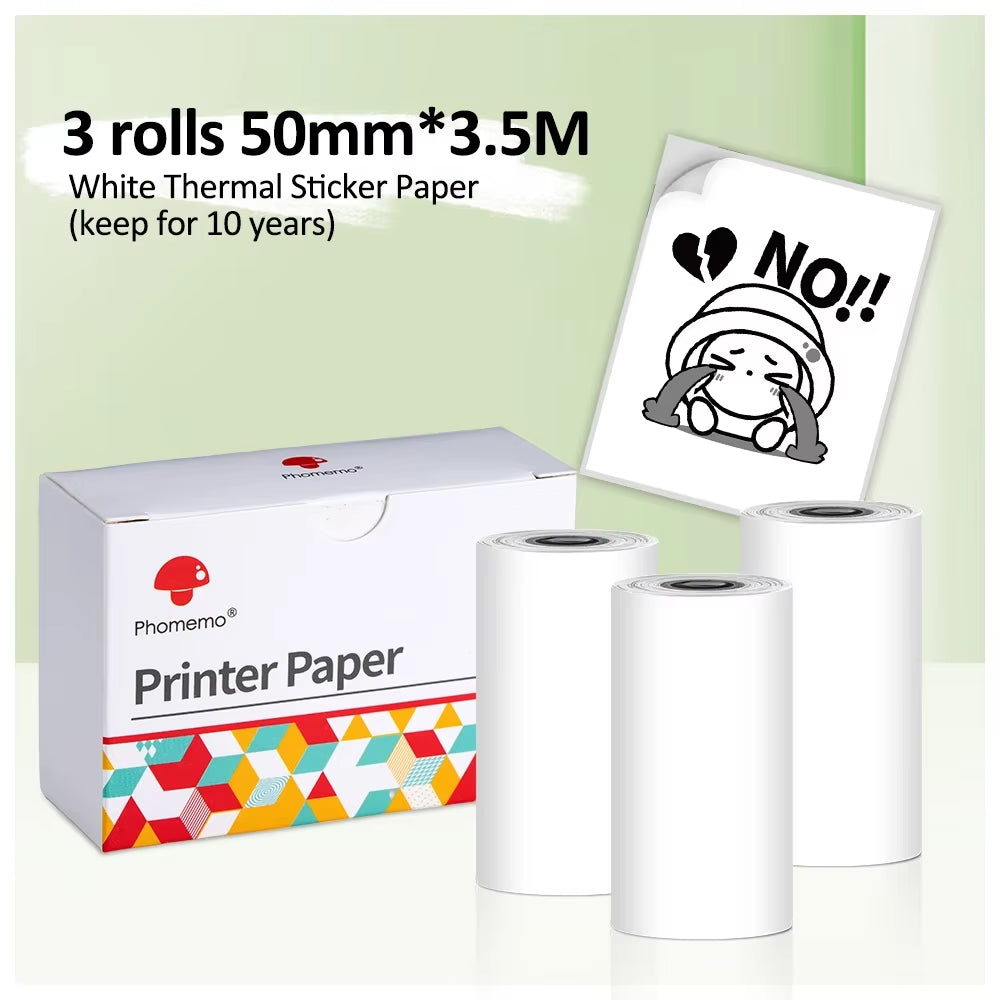 Phomemo M02Pro Mini Portable Thermal Printer Wireless Photo Labeler 300Dpi Inkless Printing 15/25/50/53Mm for Easy Labeling