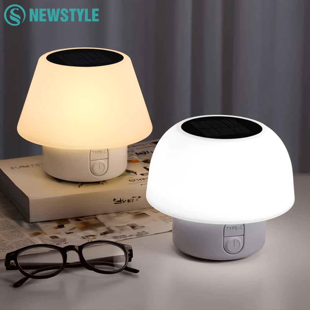Mini, Solar, Waterproof, Rechargeable Table Lamp