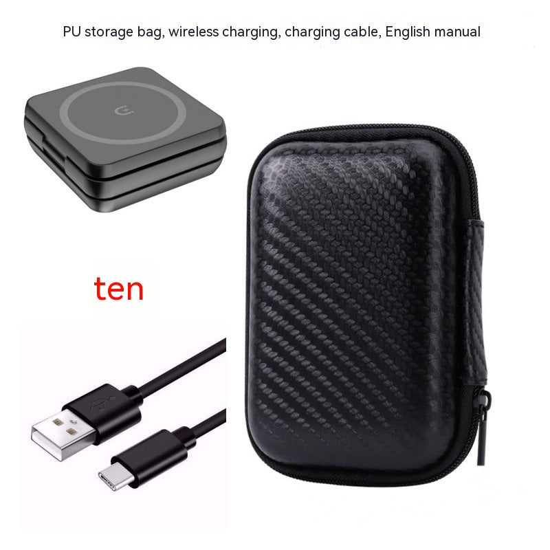 Folding Three-In-One Wireless Charger Portable Magnetic Suction